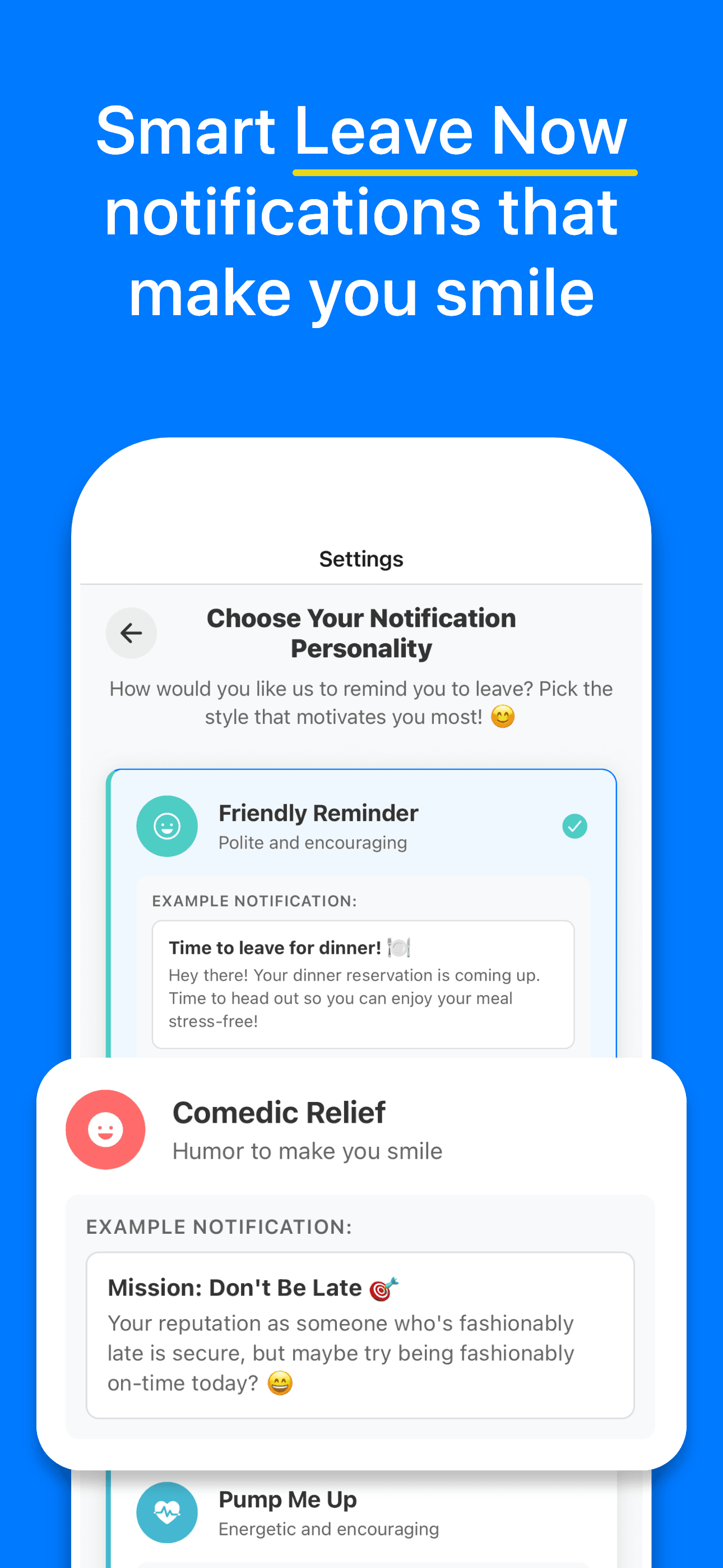 Calendar integration showing upcoming events pulled from the iPhone calendar